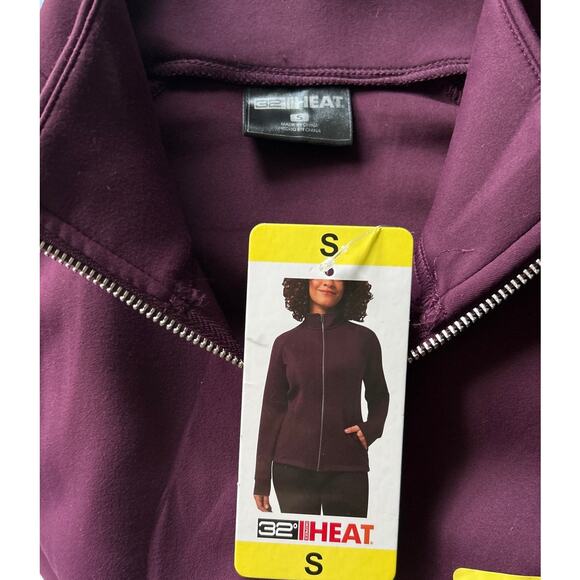 32 Degree Heat Womens Potent Purple Active Jacket Mock Neck Full-Zip Small - Picture 4 of 4
